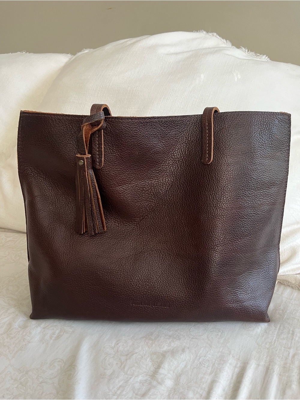 Portland Leather Medium August Tote with Tassel